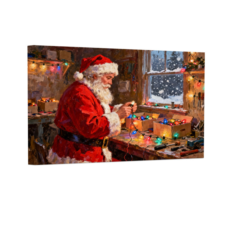 Scène d'atelier de Noël père Noël
