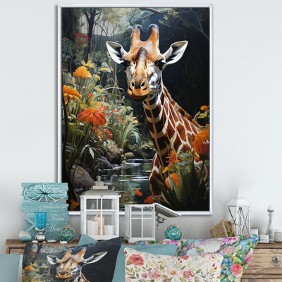 Girafe élégante girafe pastorale I - animaux, art mural salon