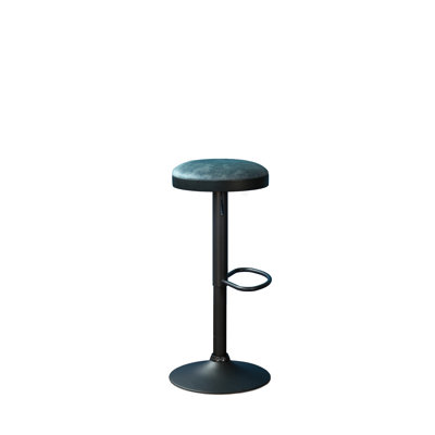 Swivel Upholstered Adjustable Height Counter Stool with Metal Frame