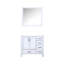 Meuble-lavabo simple décalé gauche l 36 po x P 22 po et miroir 34 po-1824532114