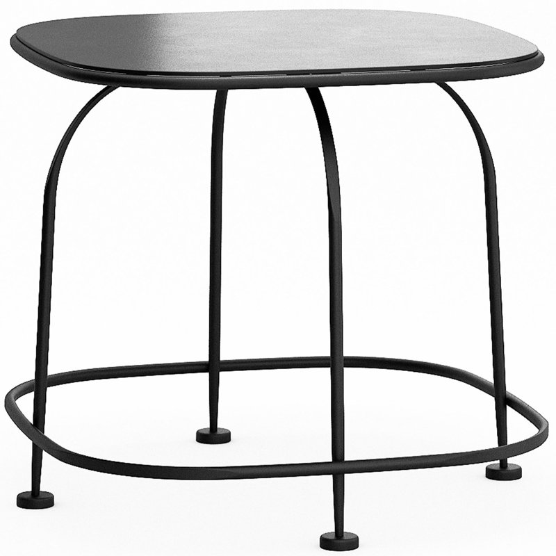 Table d'appoint carrée, Brun châtaigne