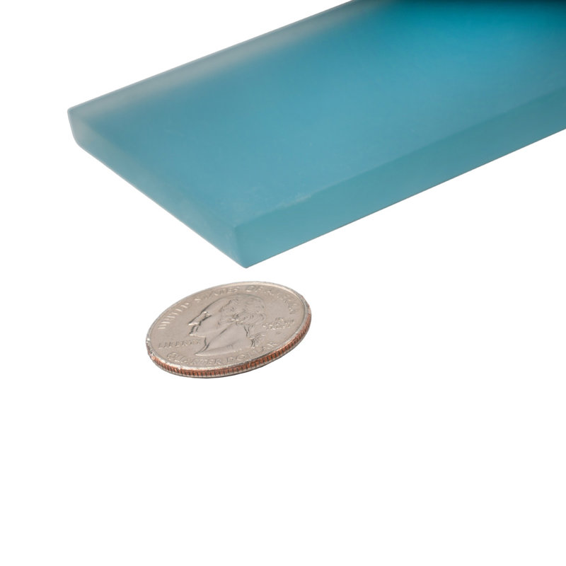 3"X 6" Matte Finished Glass Subway Tile, Laguna Blue