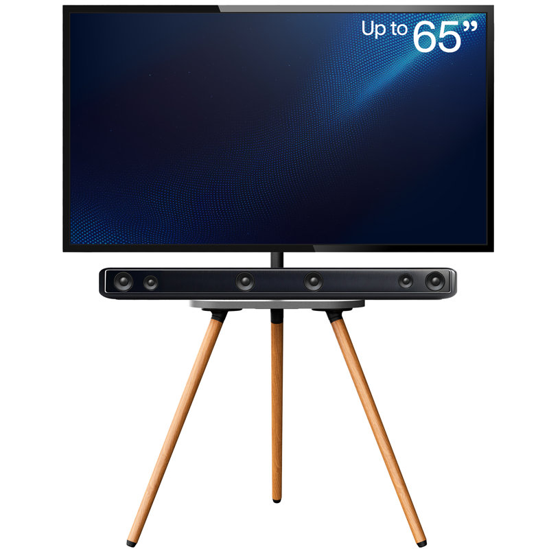 VIVO Artistic Easel 43" to 65" Screen Studio TV Tripod Adjustable Floor Stand with Shelf (STAND-TV65A-S)