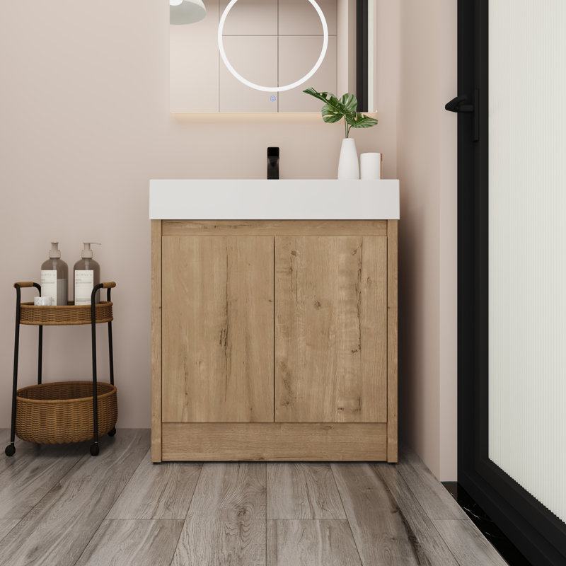 Kyele 29.53'' Single Bathroom Vanity with Resin Top