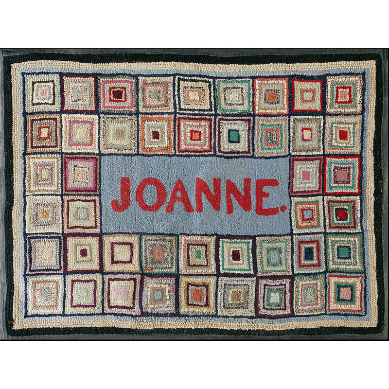Tapis crocheté américain à motif Folk Art