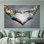 Impression sur toile Love Hand Graffiti: art mural de style Banksy, 1P BlackFramedCanves