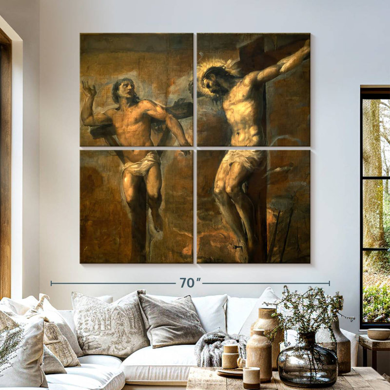Leisha Christ et le bon voleur, H 57 po x l 57 po