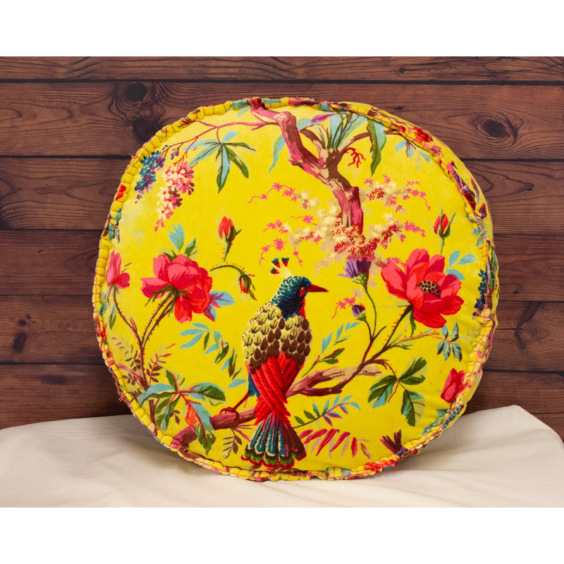 Floral Circular Floor Pillow Cover, Aracia