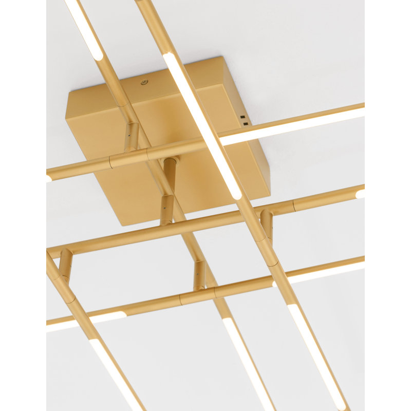LED Semi Flush Mount, Gold