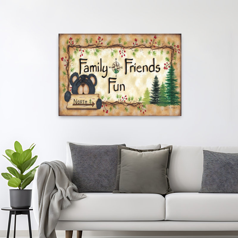 Family Friends Fun 1 Piece Wrapped Canvas Wall Art, 81.28cm H x 121.92cm W