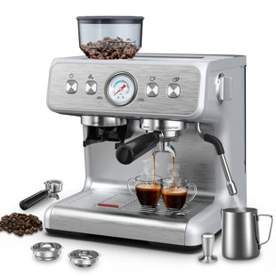 Machines à espresso Elite avec buse à vapeur, moulin à café et autonettoyant