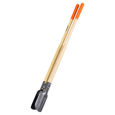 Post Hole Digger with Wood Handle and Scale Markings 57.5" Manual Hole Digger