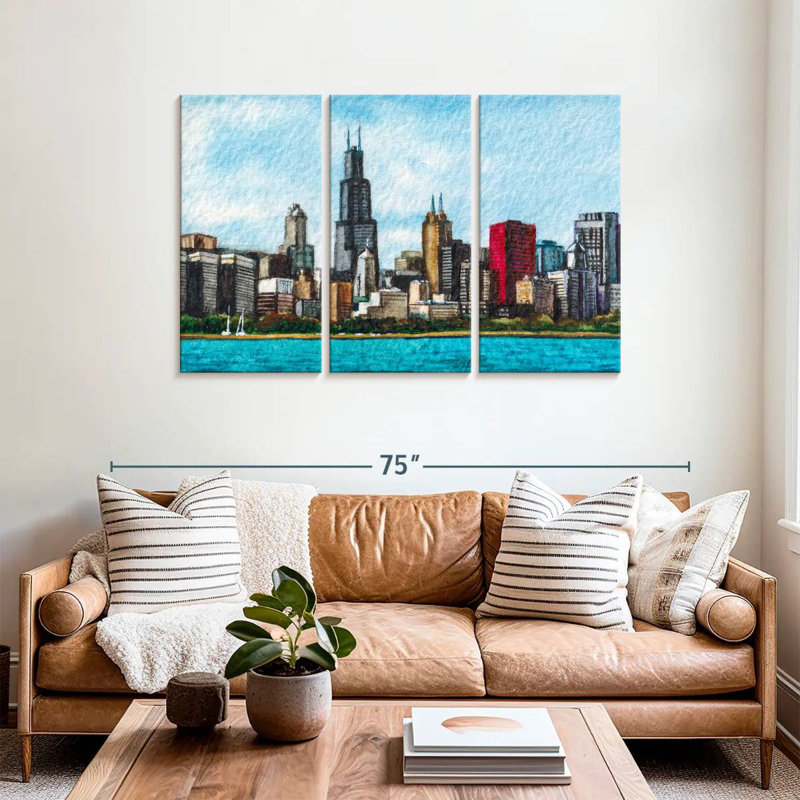Sireci Chicago Skyline, 36" H x 57" W