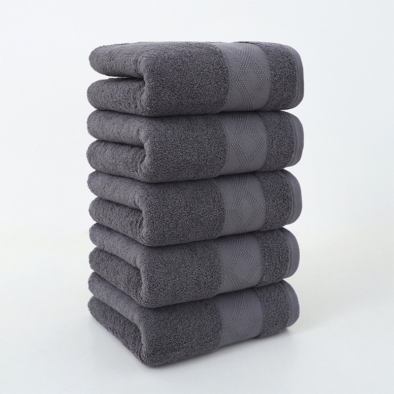 Collection de serviettes pour salle de bain Spa Hotel 13,3 po x 27,9 po | Ensemble de 5, Gris foncé