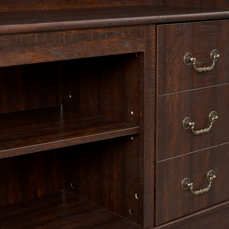 Armoire de rangement multimédia de couleur rétro avec tablette