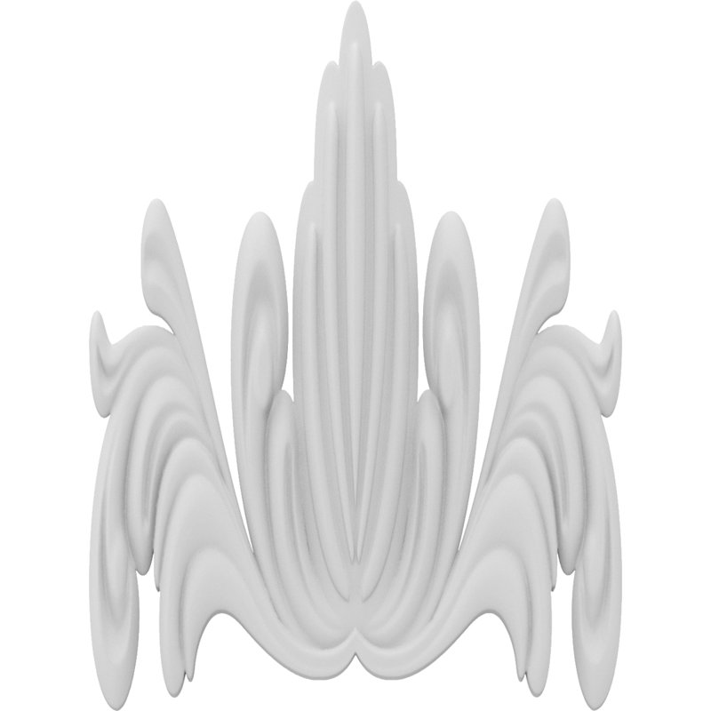 Rosette afton, H 6 po x l 4,5 po x P 0,5 po