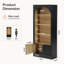 Armoire de rangement de bureau de 70,9 pouces de haut avec porte inférieure à lattes