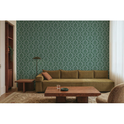 Silken Poppy - Blue Jade Wallpaper