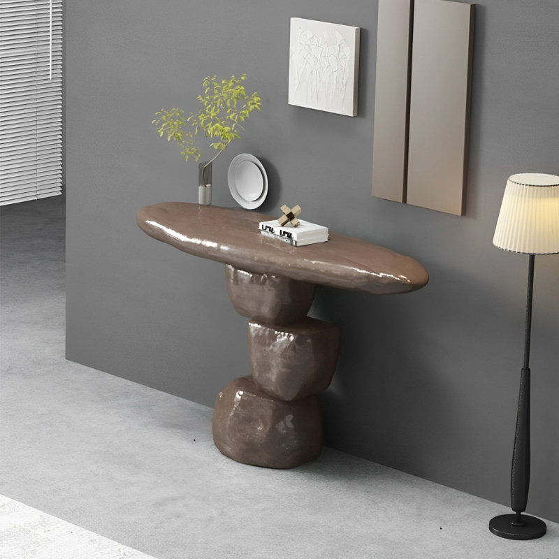 Console Modern Minimalist Art Design, Brun, H 35,43 po x l 47,24 po x P 15,75 po