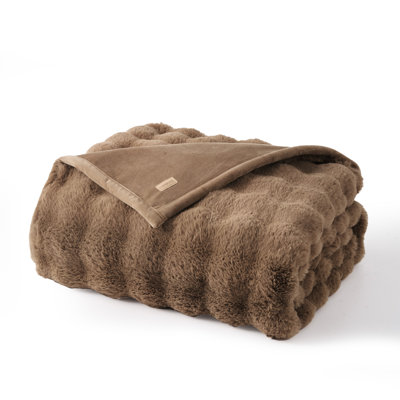 Faux Fur Weighted Throw Blanket
