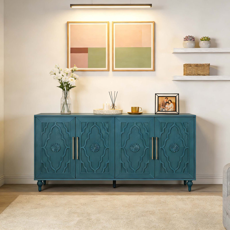 Grande armoire de rangement Carved, Marine