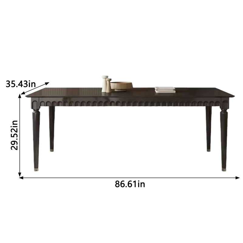 Table de salle à manger Tamisha, L 35,43 po x L 86,61 po