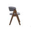 Ensemble de 2 chaises d'appoint Keiki en tissu gris et finition noyer