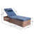 Outdoor Wicker Chaise Lounge Set Patio Reclining Chaise With Side Table And Cushions-1102288276