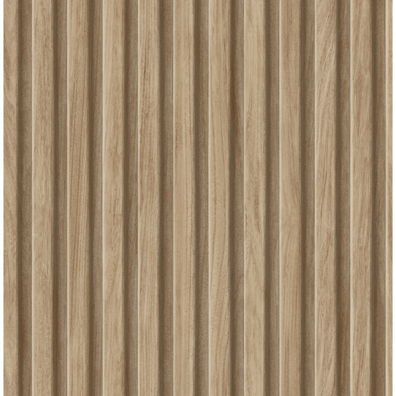Wooden Slats Wallpaper, Beige