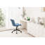 Swivel Adjustable Office Chair Ergonomic Faux Leather Desk Chair with Backrest Comfortable Padded Executive Chair for Home Office, Vanity Room-678384577