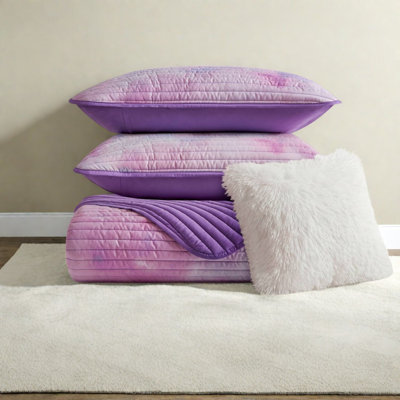 Premium Bedding Sets, Microfiber Full Queen Watercolor Quilt for Home