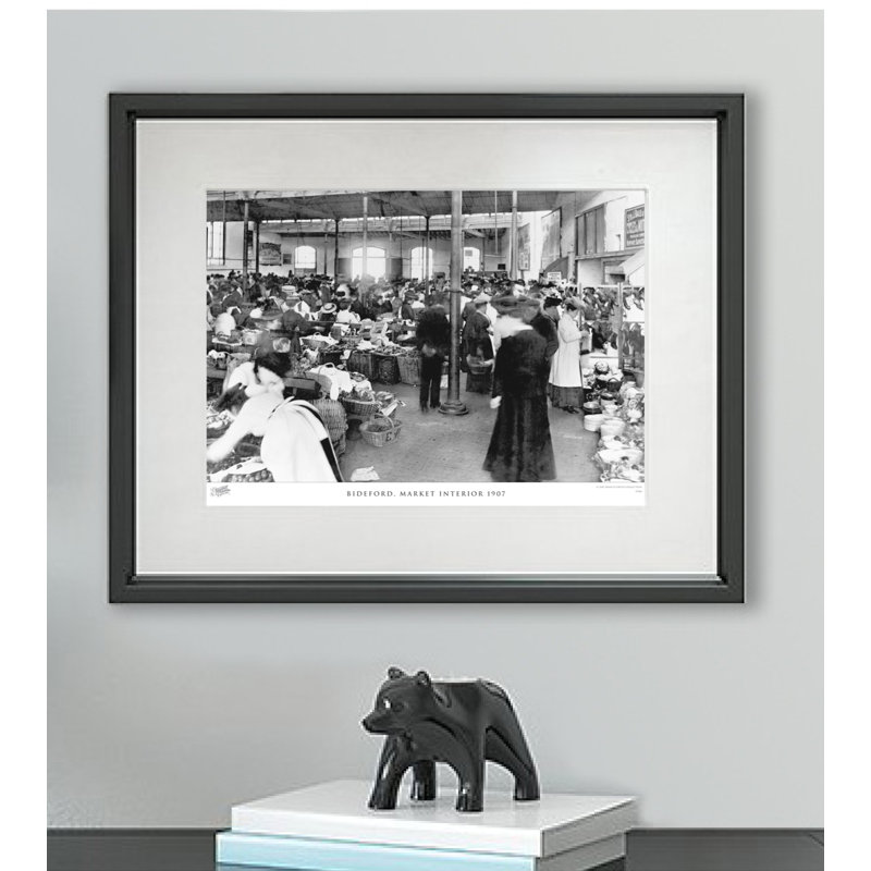 Bideford, Market Interior 1907 - Single Picture Frame Print, 40cm H x 50cm W x 2.3cm D