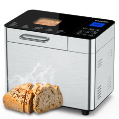 Neretva Bread Maker Machine, 20-in-1 2LB Automatic Breadmaker with Gluten  Free Pizza Sourdough Setting, Digital, Programmable, 1 Hour Keep Warm, 2