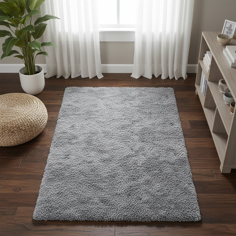 Tapis gris à poils doux pour chambre de bébé, chambre de bébé et chambre d'enfant, Rectangle 9 pi x 12 pi, Nursery Grey