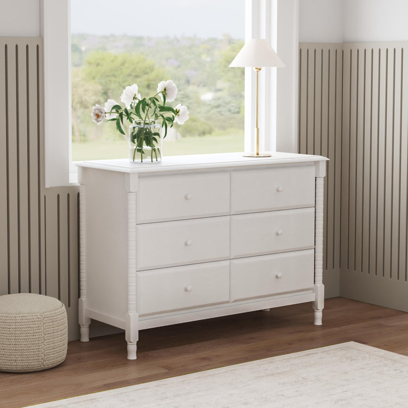 jenny lind dresser white Spindle 6-Drawer Honey safe water Jenny Lind Spindle 6-Drawer Dresser