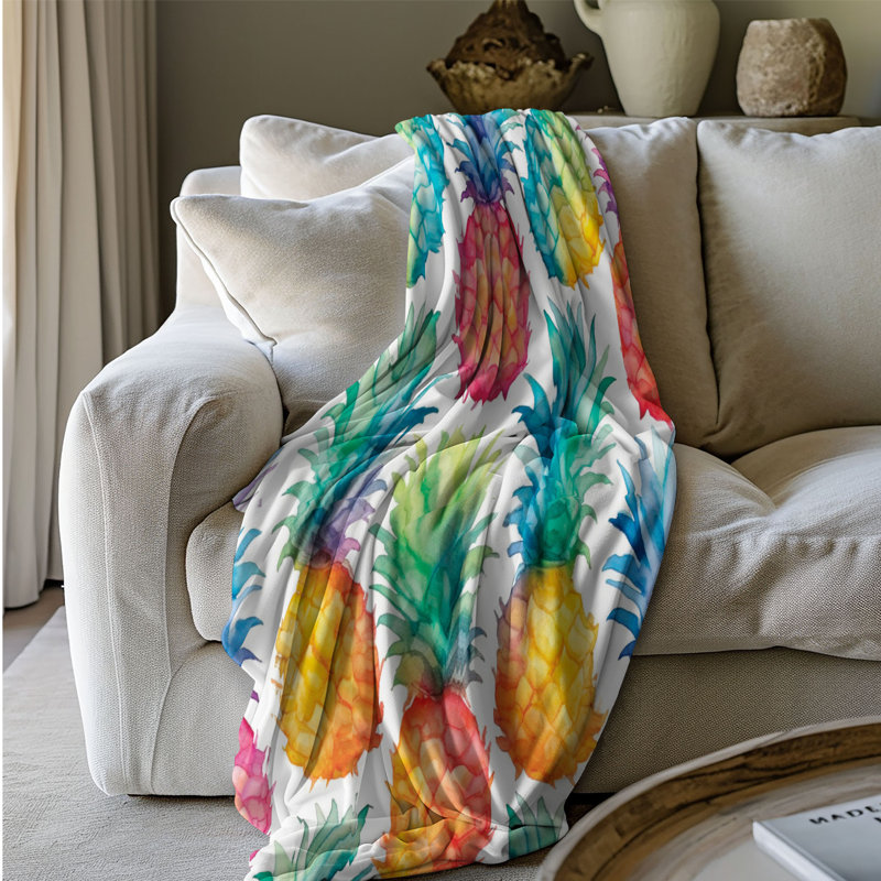 Aloha Medley - Couverture sherpa de qualité supérieure 1 pièce, L 60 po x L 80 po