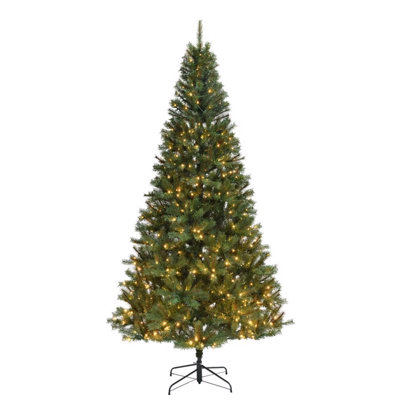 The Holiday Aisle® 1-2 Tree 7-1/2 ft. Full LED 450 ct Highland Spruce Color Changing Christmas Tr