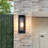 Classic Outdoor Wall Sconce 1 Light Rectangular Metal Frame and Clear Glass Shade Waterproof-1214722351