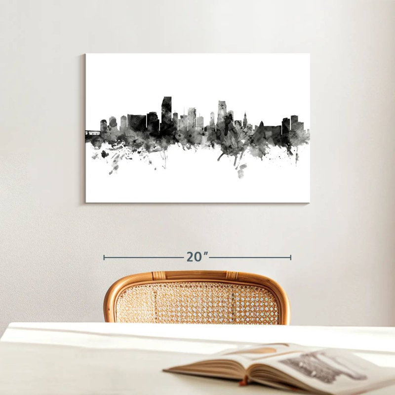 Miami, Floride, horizon V, H 16 po x l 24 po