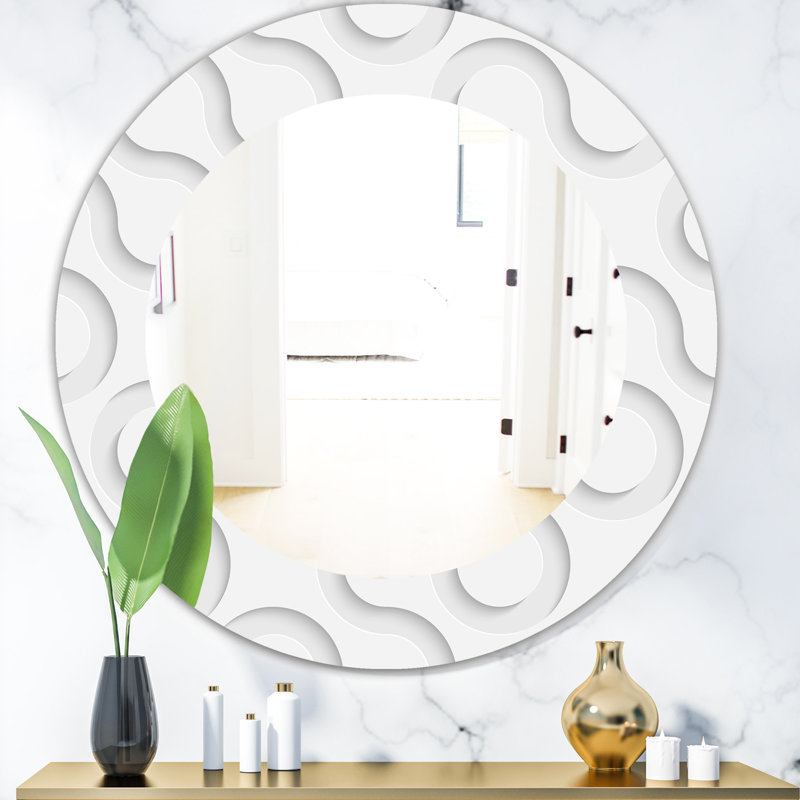 Miroir mural 15 mid-century scandinave, H 31,5 po x l po