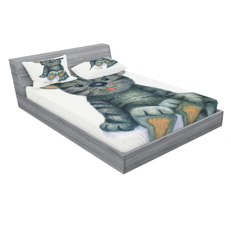 Microfiber Sheet Set, Queen Sheet Set with Fitted Sheet