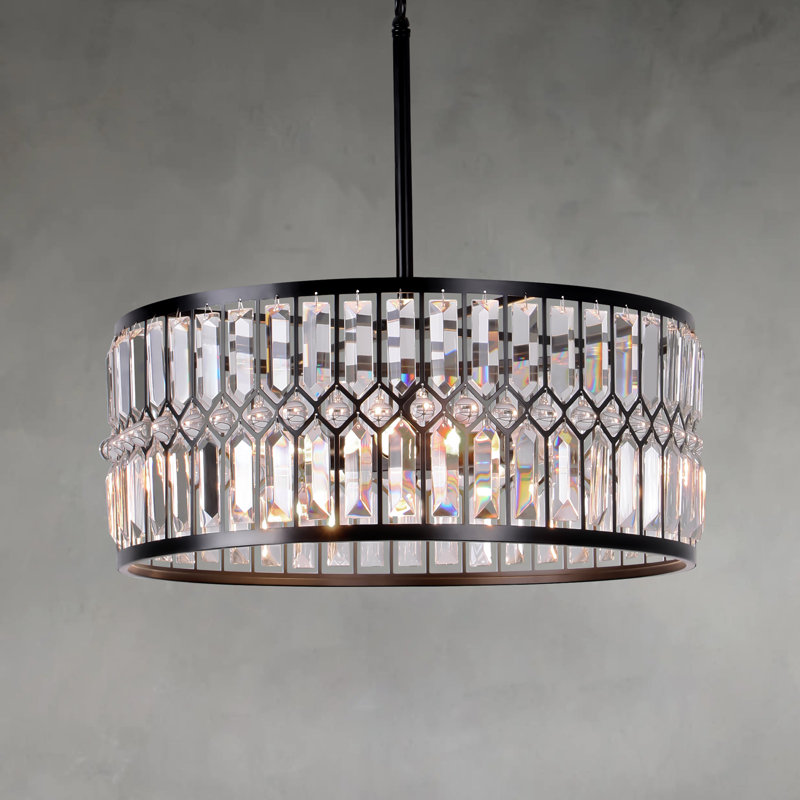 5 - Light Crystal Drum Chandeliers