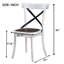 Arrangement de salle à manger rond - chaises élégantes, rangement pratique sur table élégante et 4 accents en bois blanc foncé