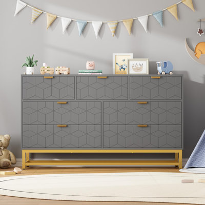 Modern 7 Drawer Storage Dresser – Wide Chest