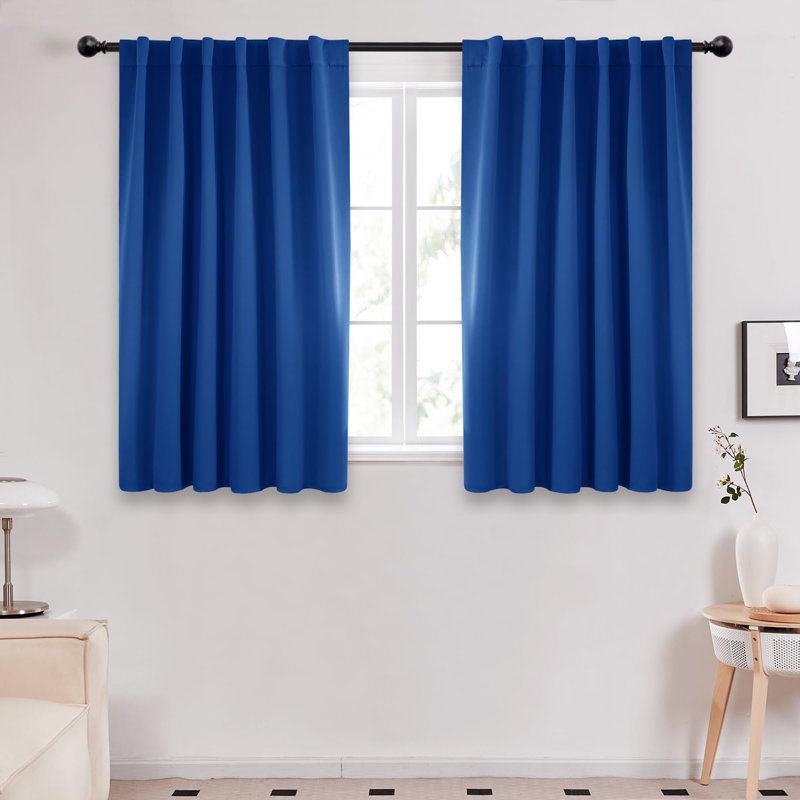 Darlington Room Darkening Curtain Pair, 52" W x 54" L, Royal Blue