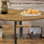Ensemble de table de rangement rustique, MDF + métal, 3 pièces, ensemble de table, brun rustique