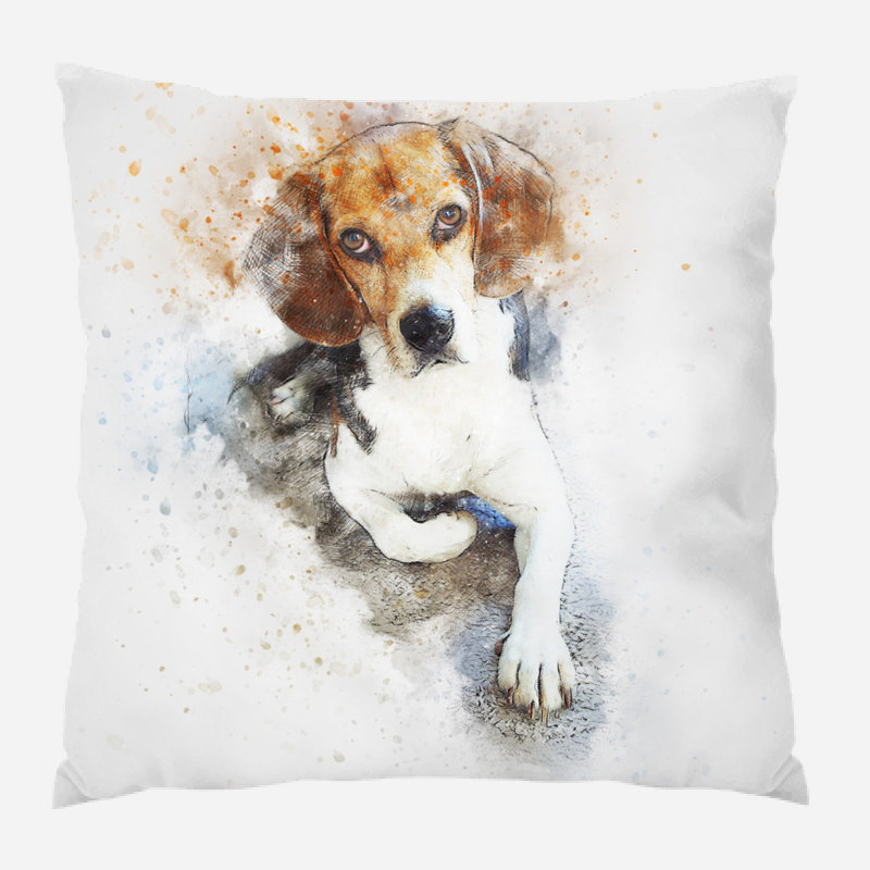  Coussin Dog, Microsuède, Intérieur