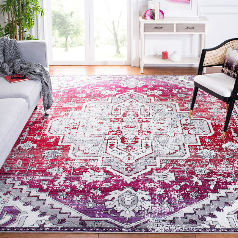 Tapis oriental rouge / gris, Rectangle 8 pi x 10 pi