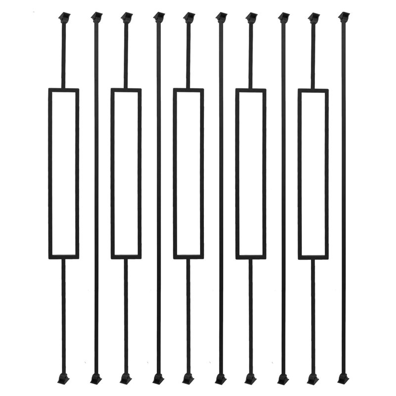1/2" Square Balusters Rectangular Stair Balusters With  Swivel Shoes