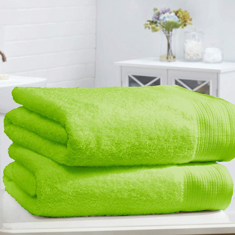 Bunns Plush Bath Towel, Lime